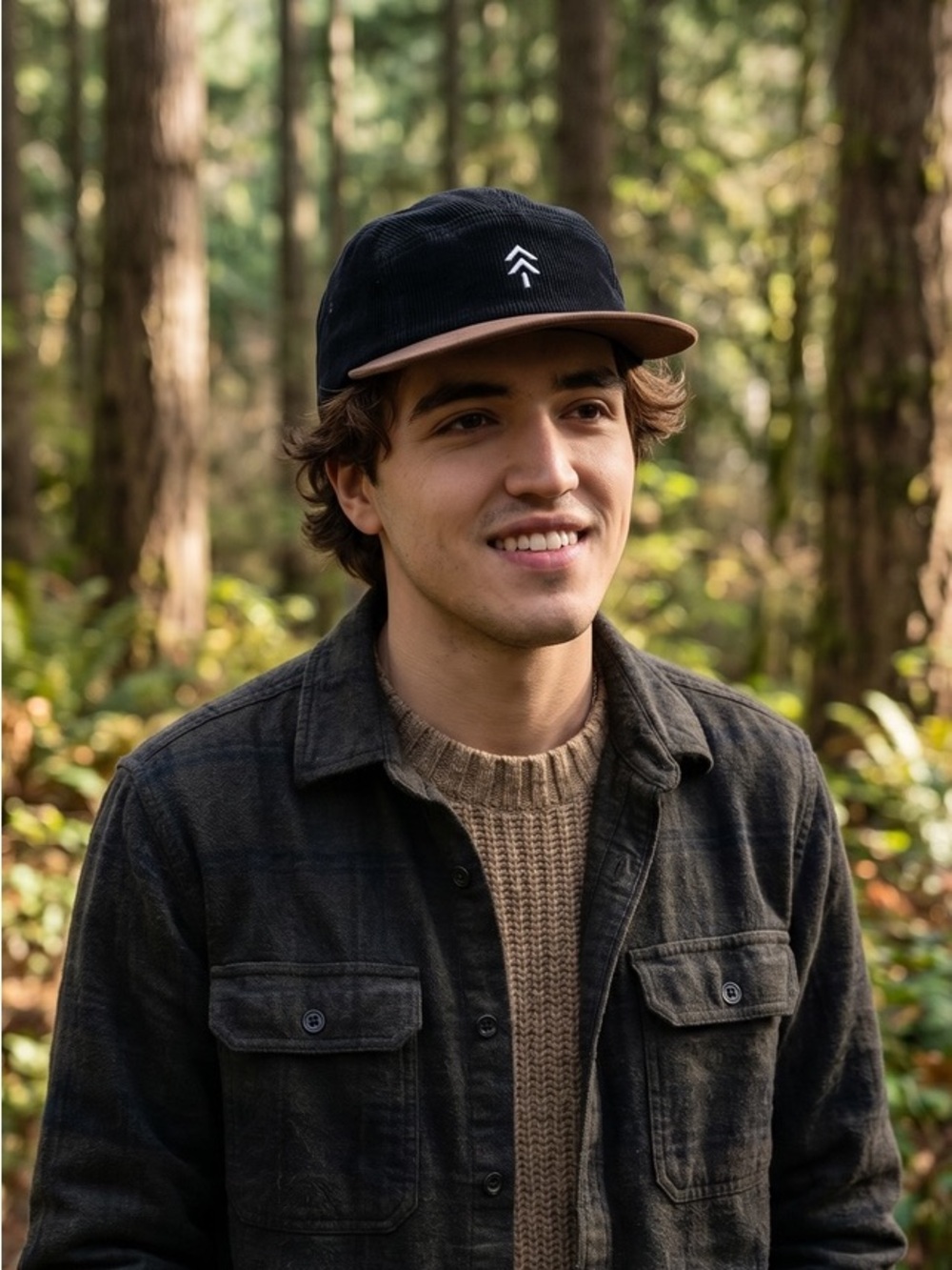 Parks Project Corduroy Trail Arrow Camp Hat in Black and Brown, EUC 🌲